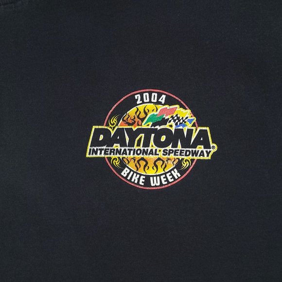 Daytona Beach Bike Week 2004 T Shirt Size M 63 Years Short Sleeve Black - Picture 2 of 12